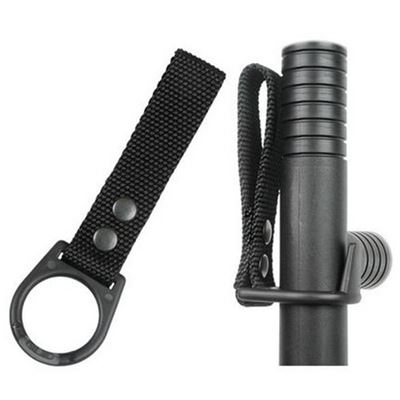 Cinghia per tonfa rotonda/manganello dritto con passante in nylon NERO