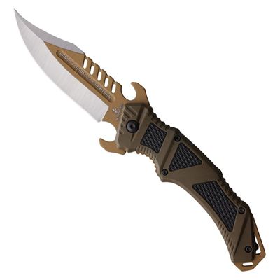 Coltello pieghevole USMC Desert Ops Linerlock con lama liscia