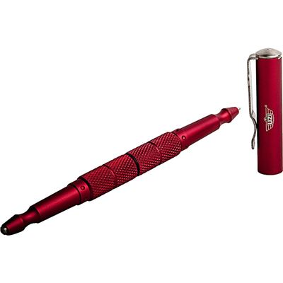 Penna tattica DEFENDER CARBIDE 5 con rompivetro ROSSA