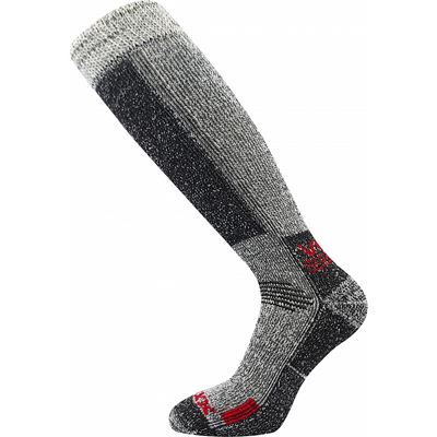 Calzini al ginocchio ORBIT in lana merino, COOLMAX® GRIGIO/ROSSO