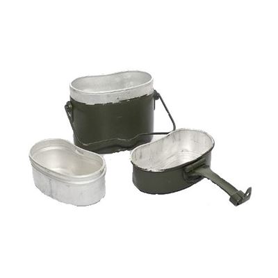 Stoviglie da tavola /rene/ BW 3 pz ALU VERDI usate Bundeswehr 91463100 3