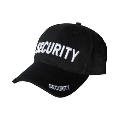 Cappellino con ricamo SECURITY NERO