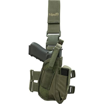 Fondina per pistola TACTICAL da coscia VERDE Viper® VHTACROG 4