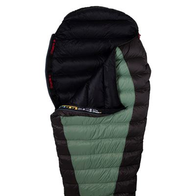 Sacco a pelo in piuma VIKING 300 VERDE-NERO taglia 180 cm SINISTRO WARMPEACE W-441-OGB-180/L 2