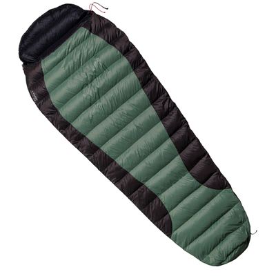 Sacco a pelo in piuma VIKING 300 VERDE-NERO taglia 180 cm DESTRO