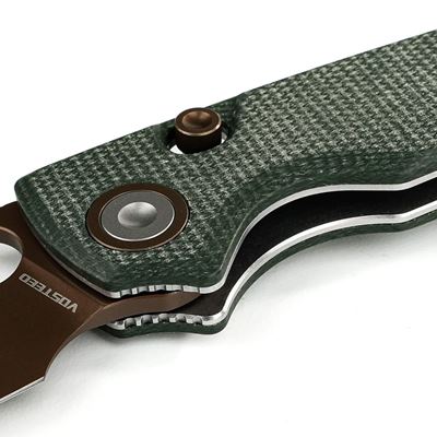 Coltello pieghevole PORCUPINE lama liscia VERDE VOSTEED A2609 13