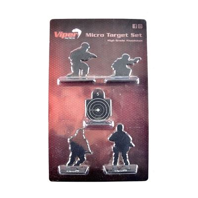 Bersagli metallici MICRO 5 pezzi NERI Viper® VTARMSET 2