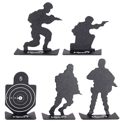 Bersagli metallici MICRO 5 pezzi NERI