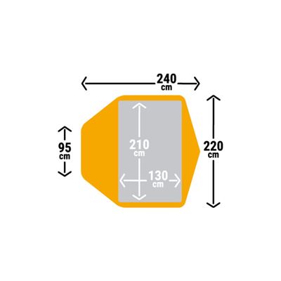 Tenda SHARK GIALLO WARMPEACE W-4535 12