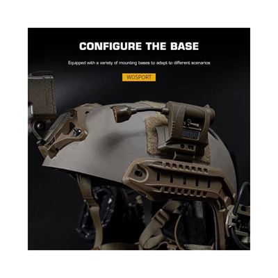 Lampada WST per casco MPLS 3 colori + LED IR SABBIA  WOSP150-TAN 2