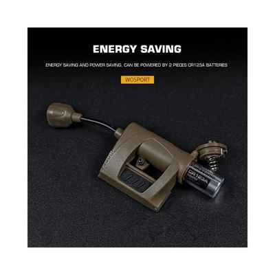 Lampada WST per casco MPLS 3 colori + LED IR SABBIA  WOSP150-TAN 5