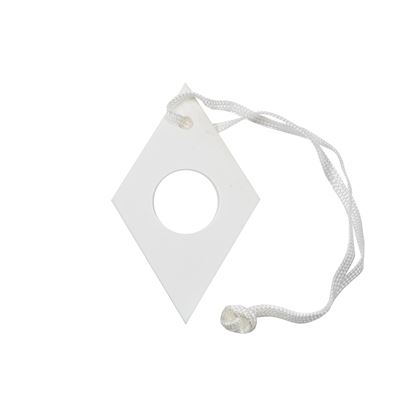 Etichetta di classificazione quadrato bianco con foro n. 6 / 140 pz.